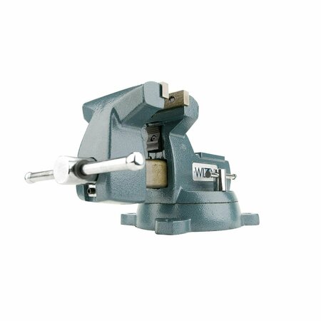 WILTON Mechanics Vise - Swivel Base, 5in. Jaw Width, 5-1/4in. Jaw Opening, 3-3/4in. Throat Depth 21400